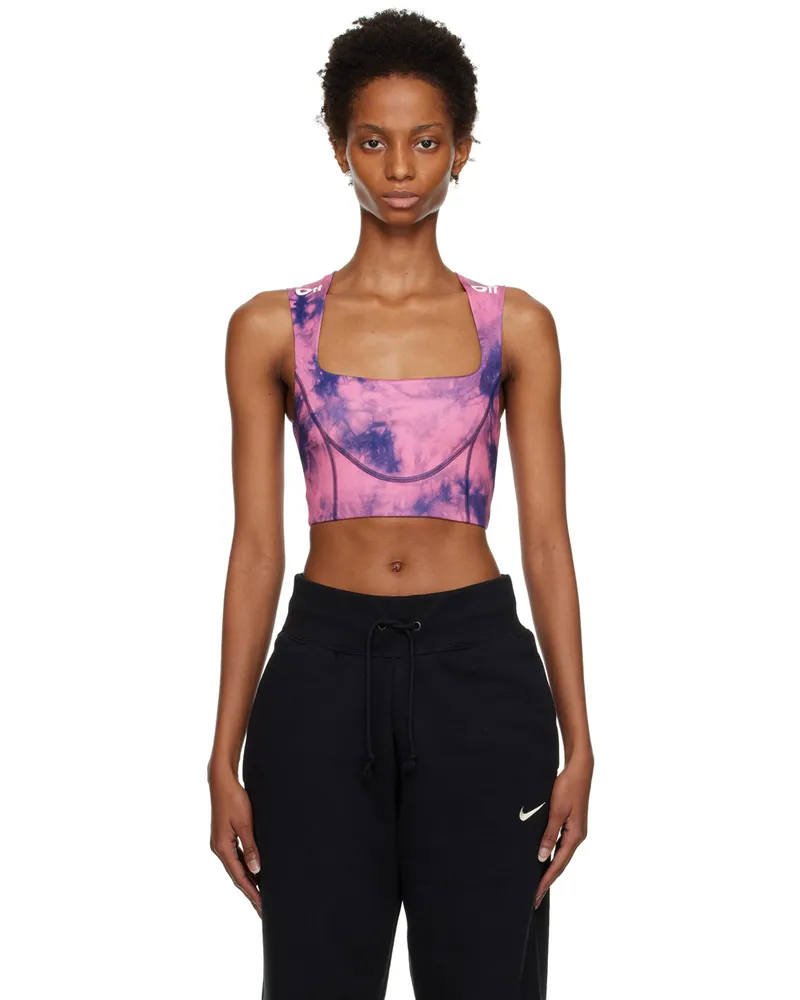 OFF-WHITE Pink Tie-Dye Sport Bra Pink