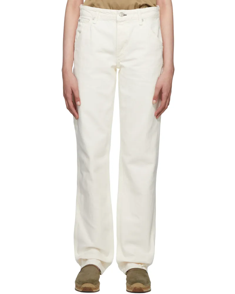 Rag & Bone Off-White Piper Jeans Ecru