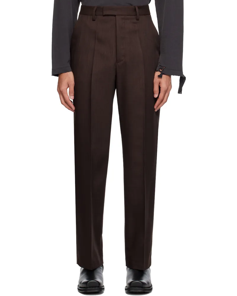 Second/Layer Brown Relaxed Primo Trousers Brown