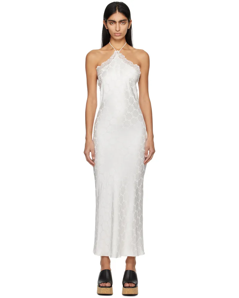 Stella McCartney White Jacquard Midi Dress 9001
