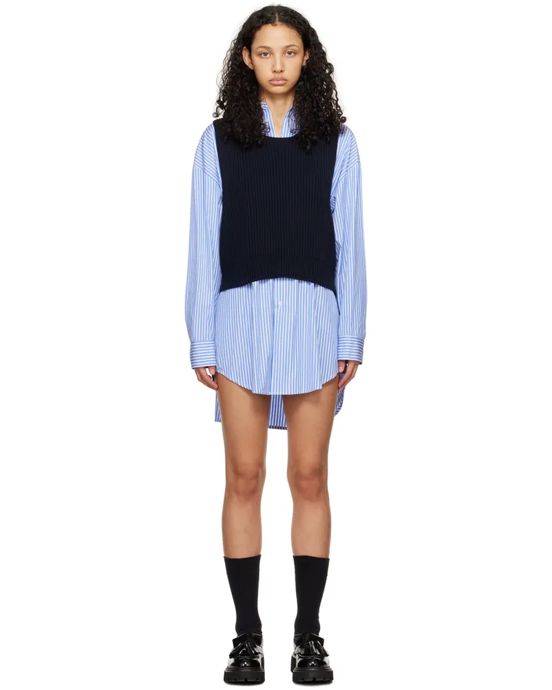 MSGM Blue Layered Minidress 89