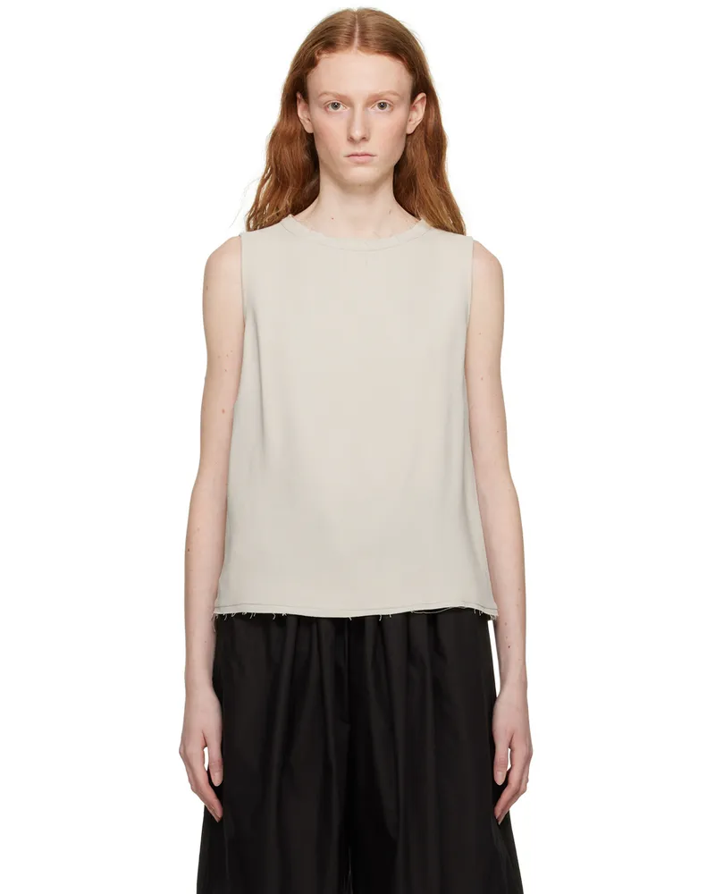 BITE Studios Off-White Raw Tank Top Silver