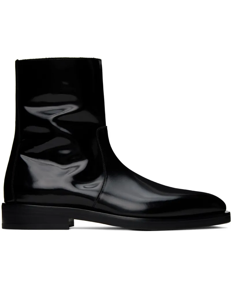 Ferragamo Black Ankle Boots Nero