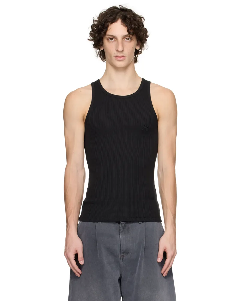 Amiri Black MA Tonal Tank Top Black