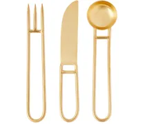 Gold Artefacto Server Cutlery Set