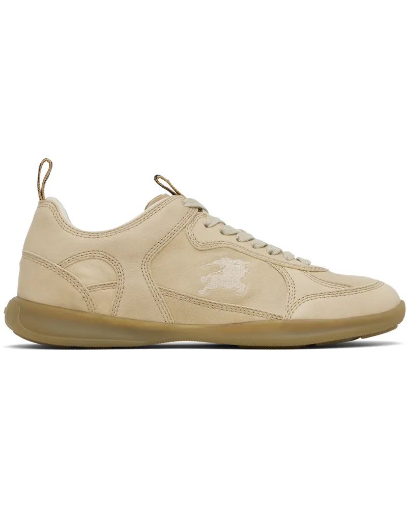Burberry Beige Leather Matrix Sneakers Stock