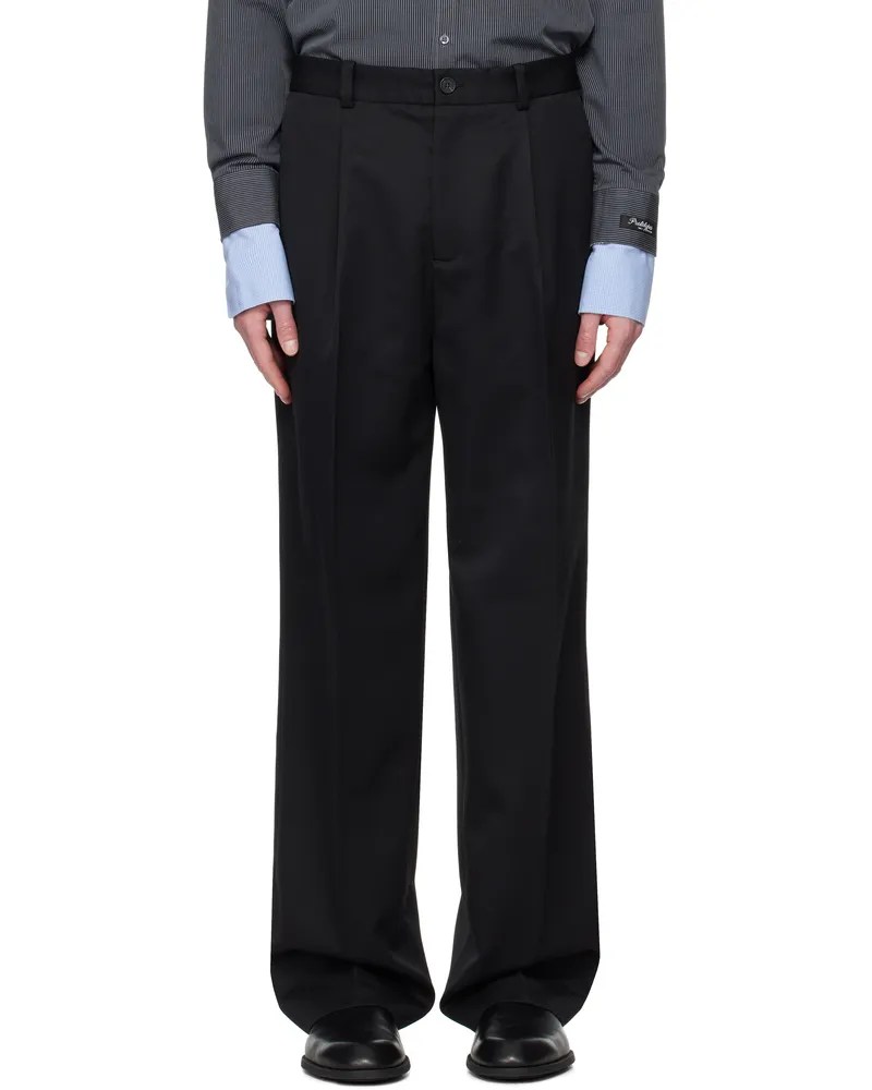 Han Kjøbenhavn Black Boxy Suit Trousers Black