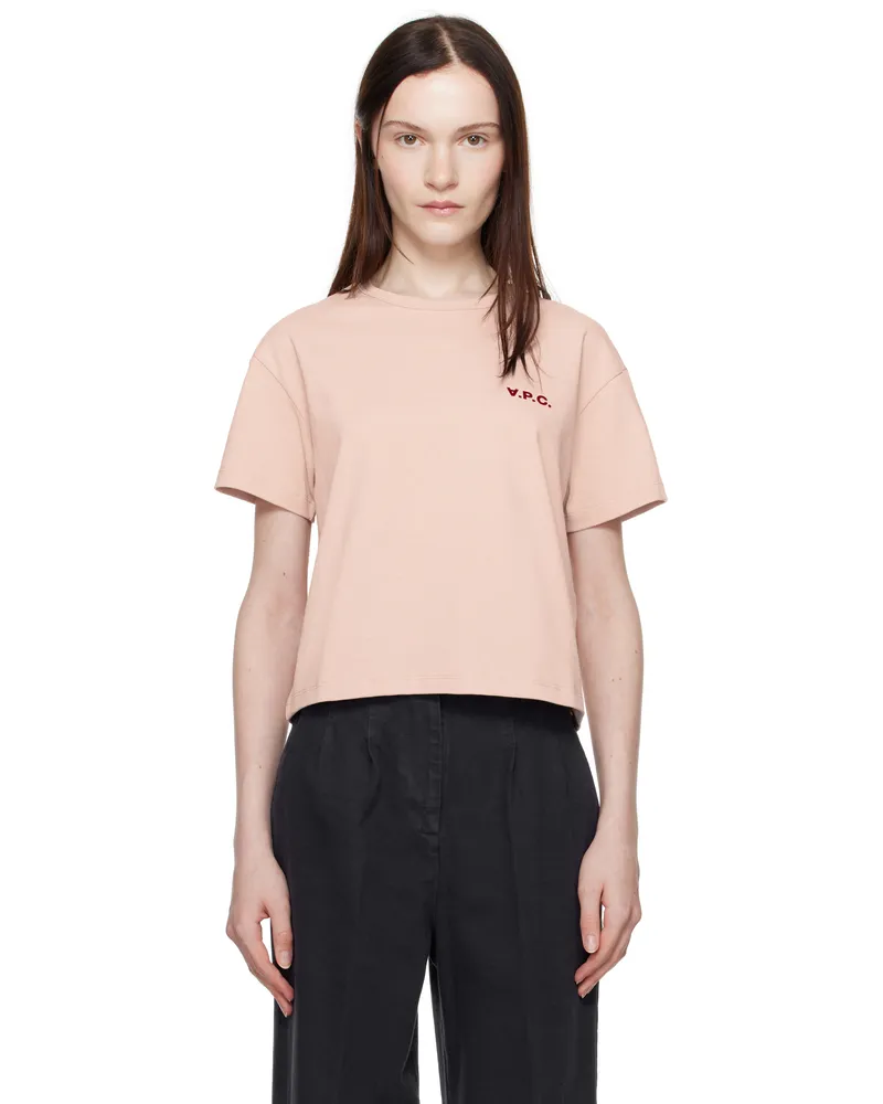 A.P.C. Pink Boxy Petit 'VPC' T-shirt Rose