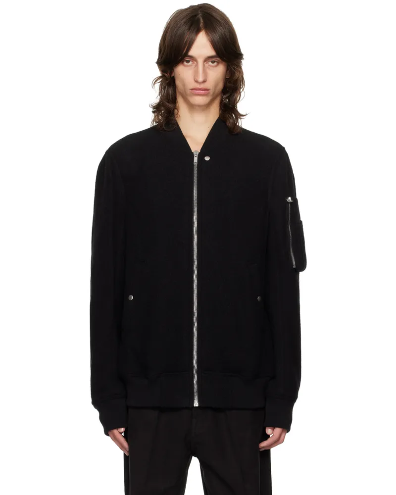 Rick Owens Black Porterville Classic Flight Bomber Jacket 09