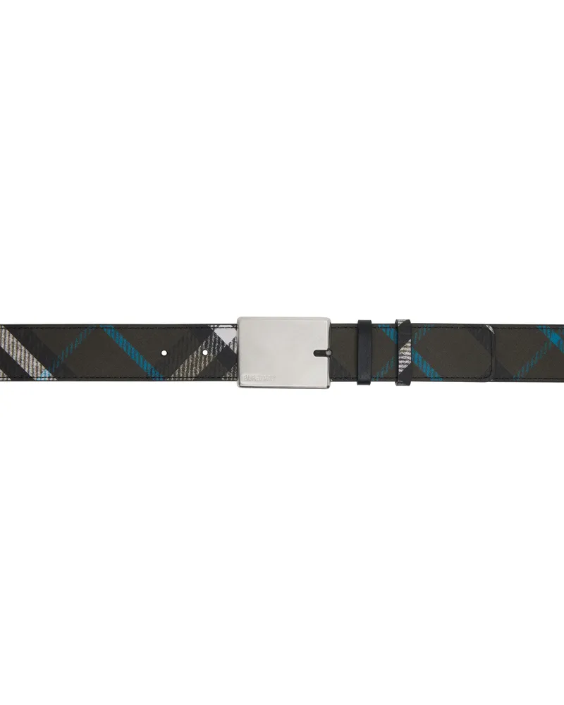 Burberry Khaki Check Faux-Leather Belt Snug