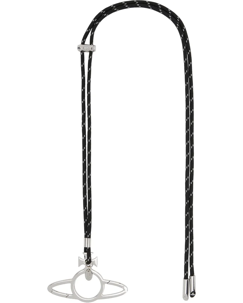 Vivienne Westwood Black Orb Carabiner Keychain Ss25-p401