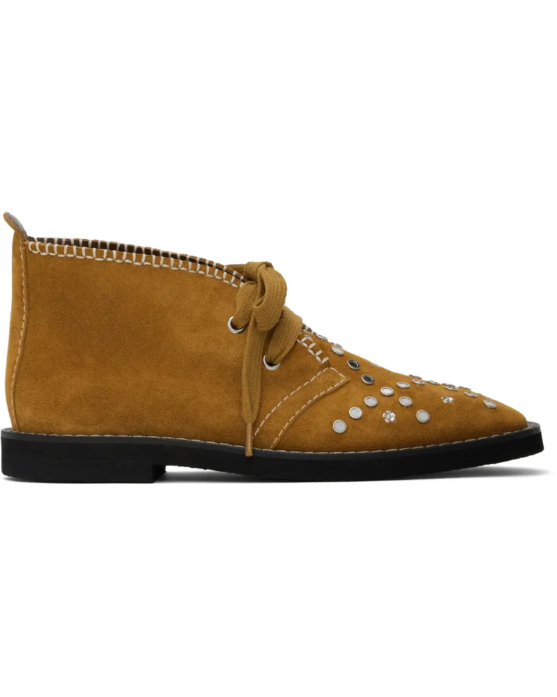 Wales Bonner Tan Desert Lace Studs Boots 20085