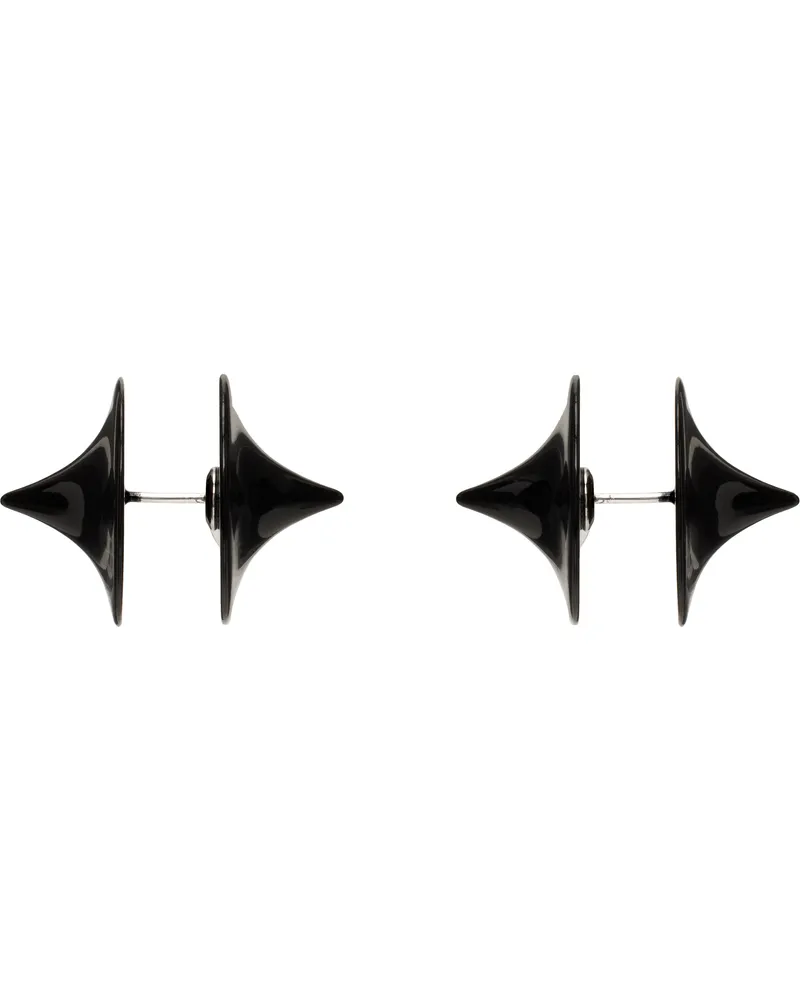 Hugo Kreit Black Toupie Piercing Earrings Black