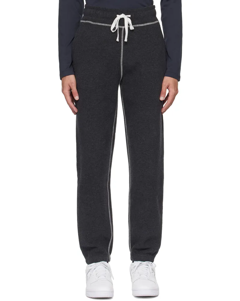 Sunspel Gray Relaxed-Fit Sweatpants Charcoal