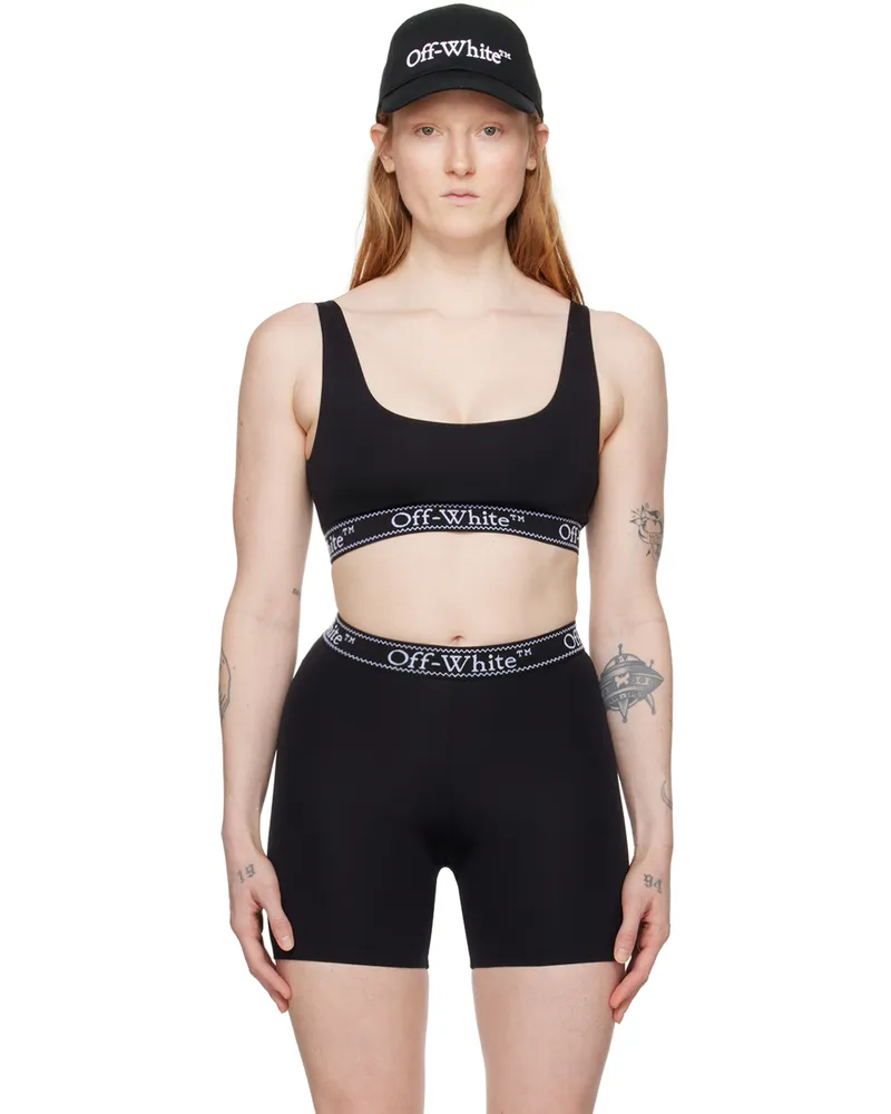 OFF-WHITE Black Jacquard Sport Bra Black