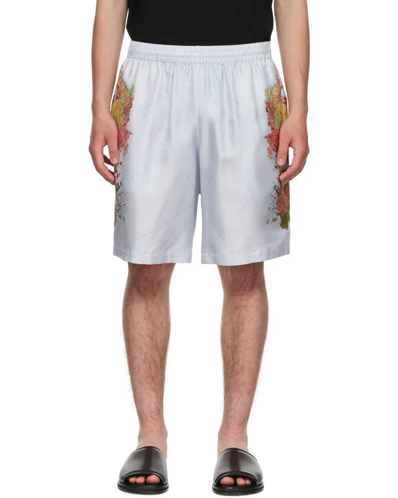 Burberry Blue Bradeston Shorts Pale
