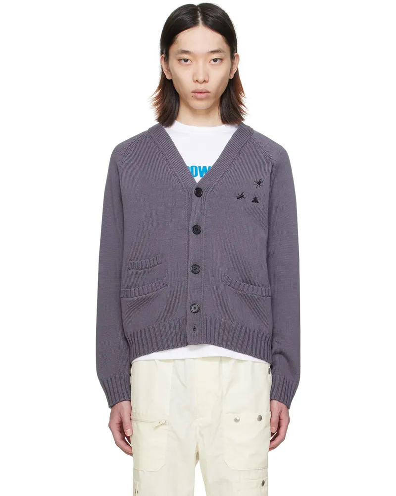 Undercover Gray Embroidered Cardigan Gray