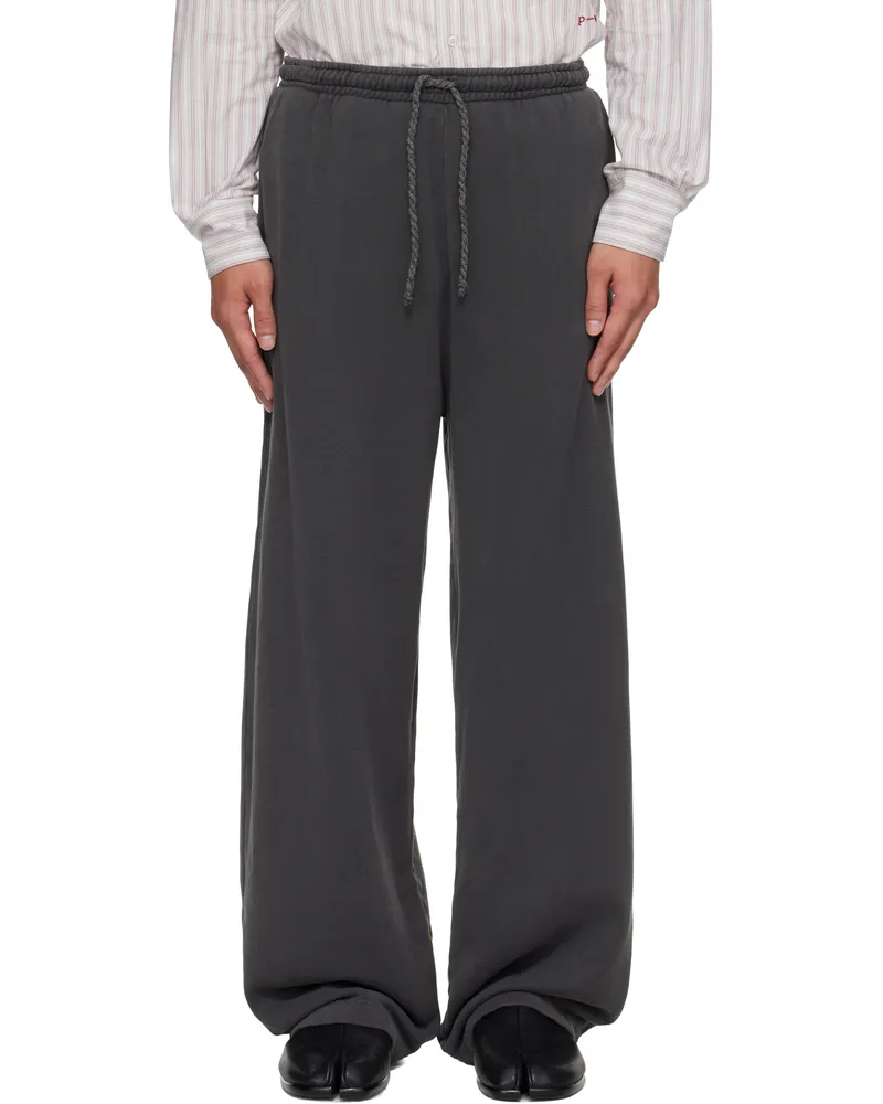 The Elder Statesman Gray Daily Wide Leg Lounge Pants 023
