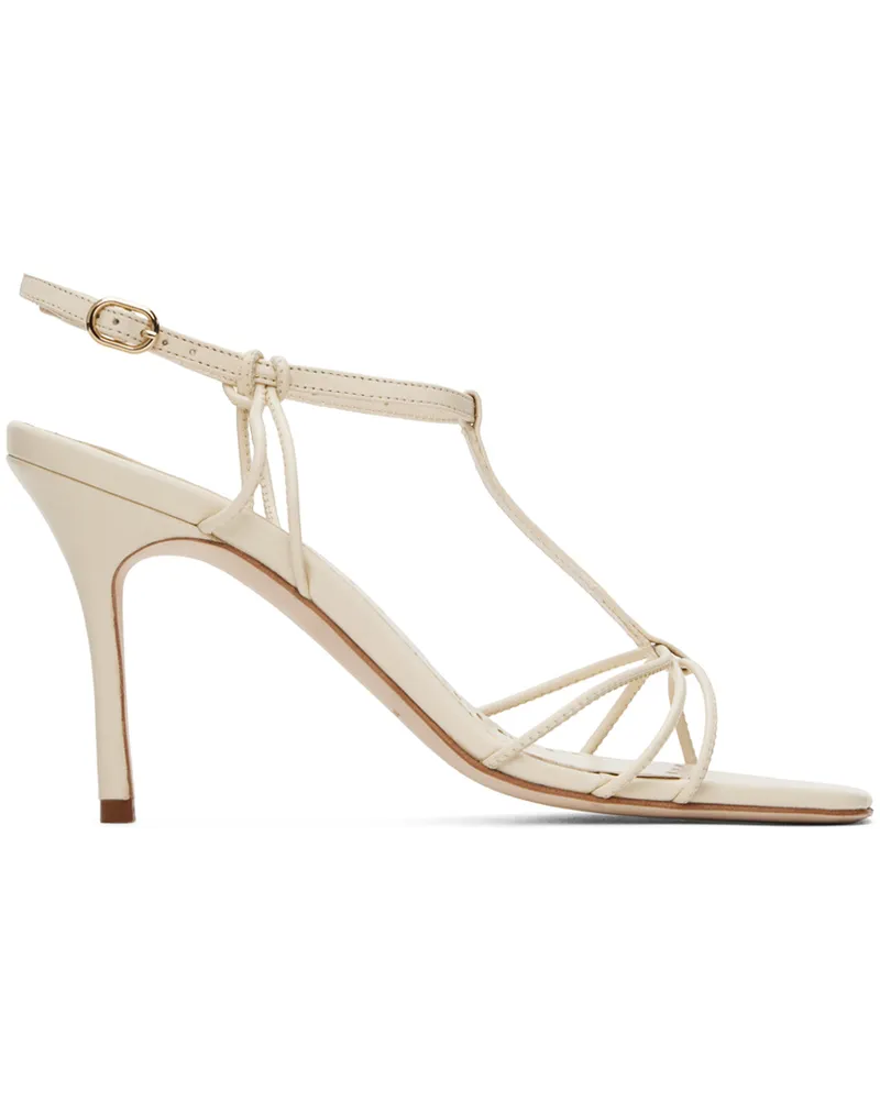 Manolo Blahnik Off-White Tabarekhi Heeled Sandals 1304