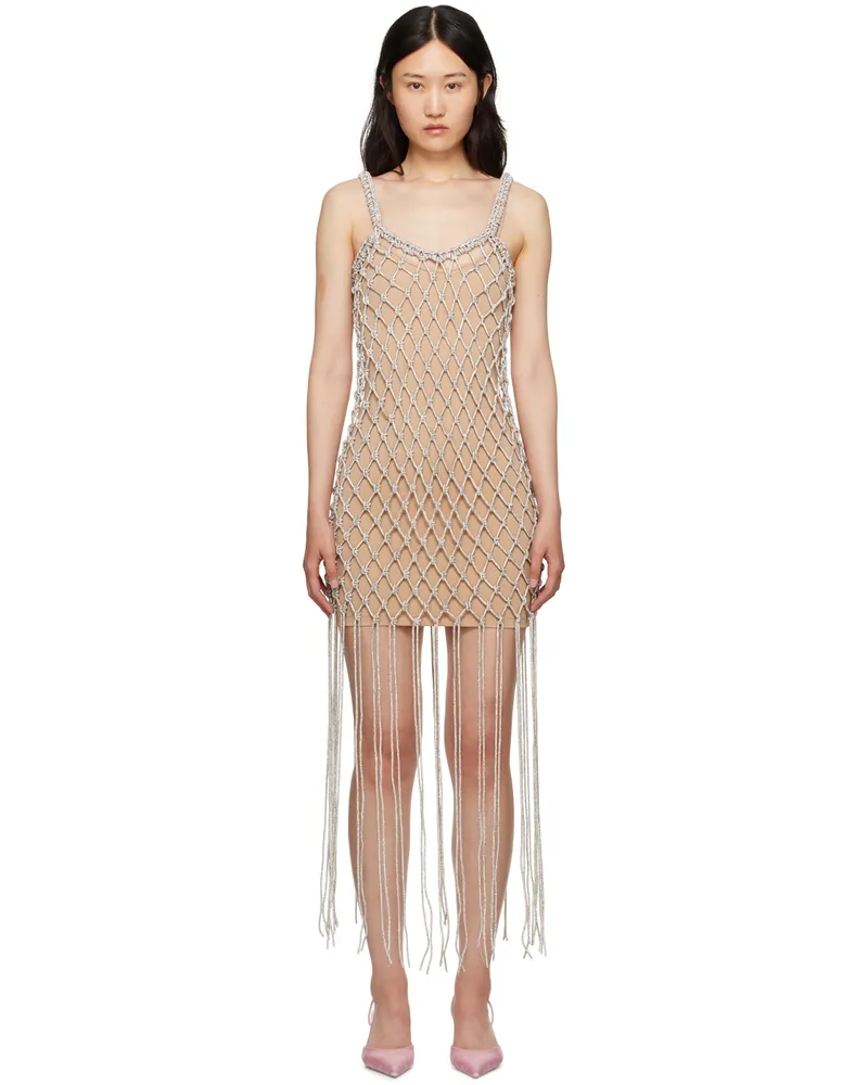 Alexander Wang Beige Knotted Midi Dress 109