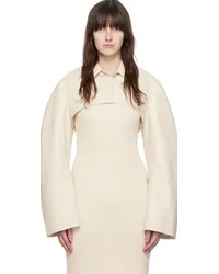 Nanushka Off-White Brisia Leather Jacket Creme