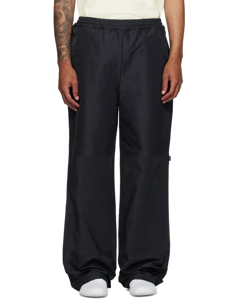Umbro Brown & Navy Check Track Pants Navy