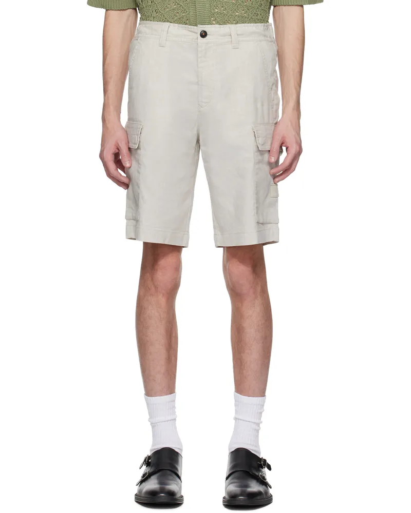 HUGO BOSS Beige Drawstring Cargo Shorts 271-light