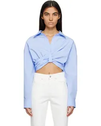 Alexander Wang Blue Cropped Shirt Chambray