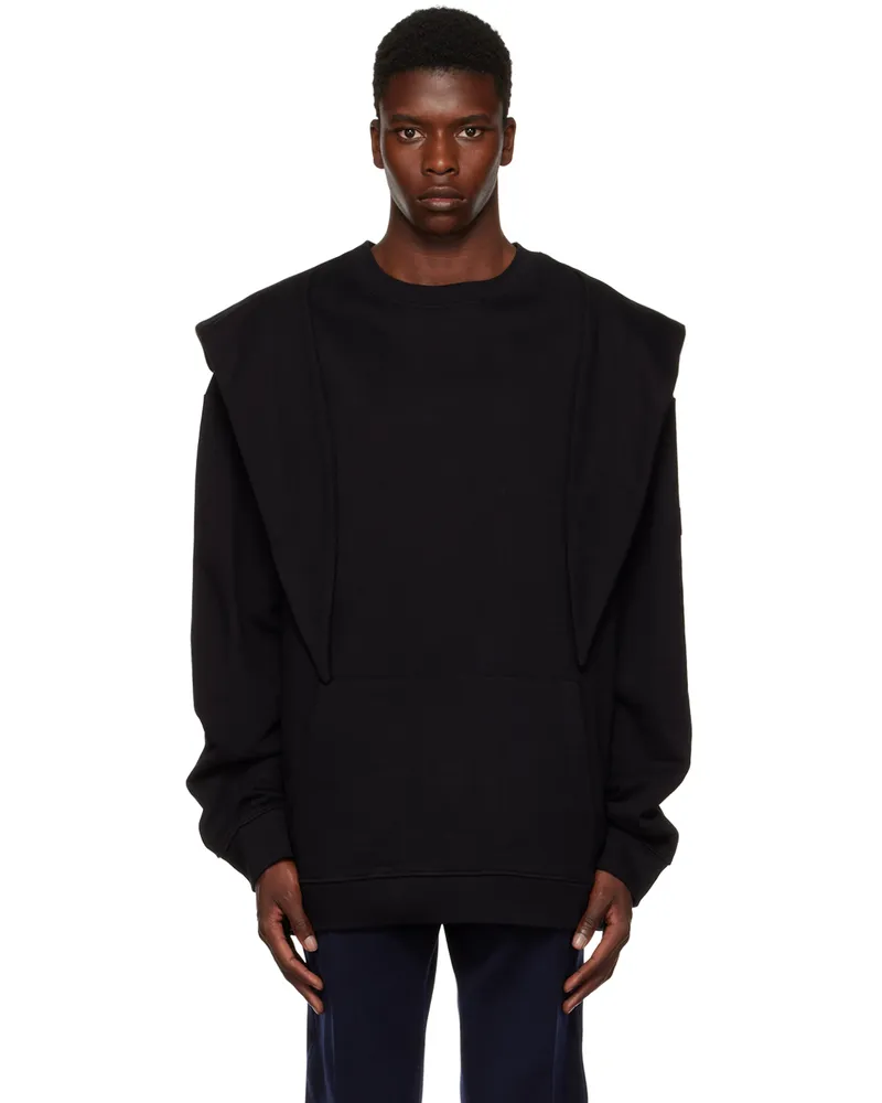 Raf Simons Black Knot Hood Sweater Black