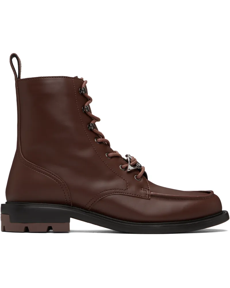 BOTH Brown Dressy Laced Boots Brown