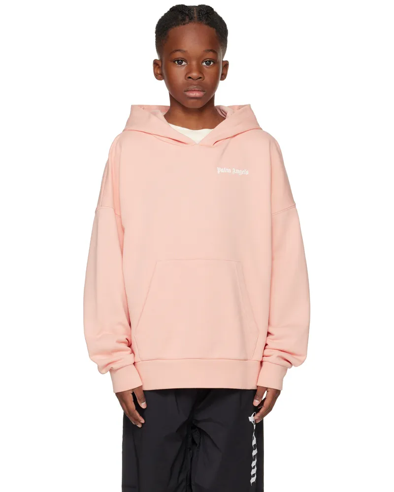 Palm Angels Kids Pink Classic Overlogo Hoodie Pink