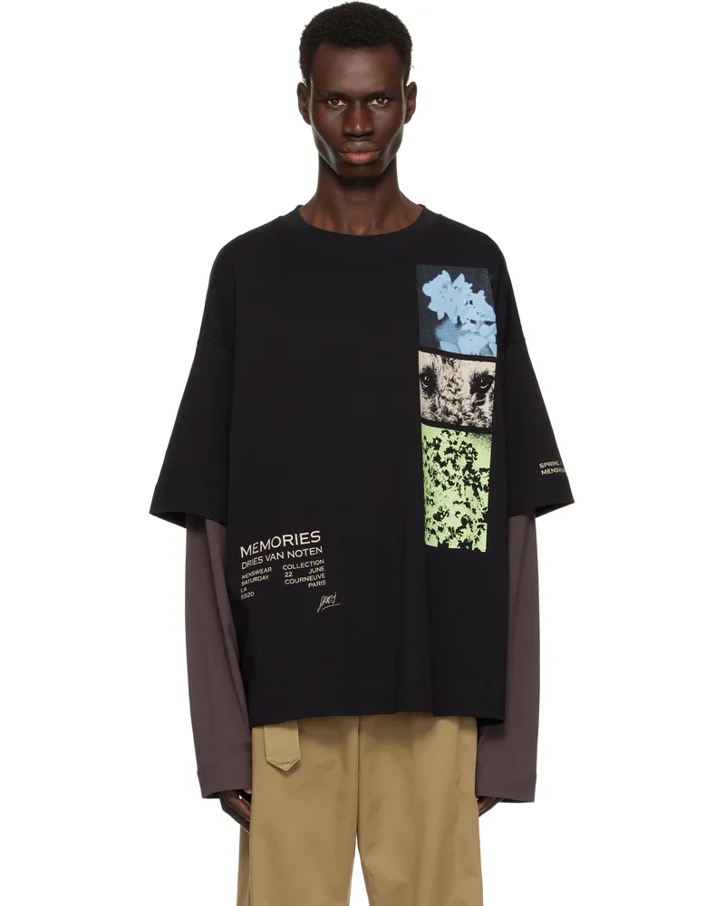 Dries van Noten Black Layered T-shirt 900