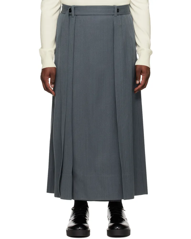 Jil Sander Gray Fluid Maxi Skirt 024