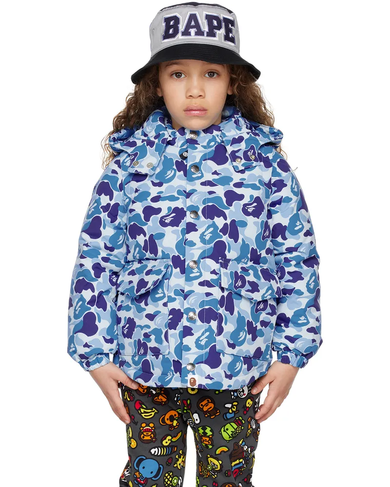 BAPE Kids Blue 4way Down Jacket Blue