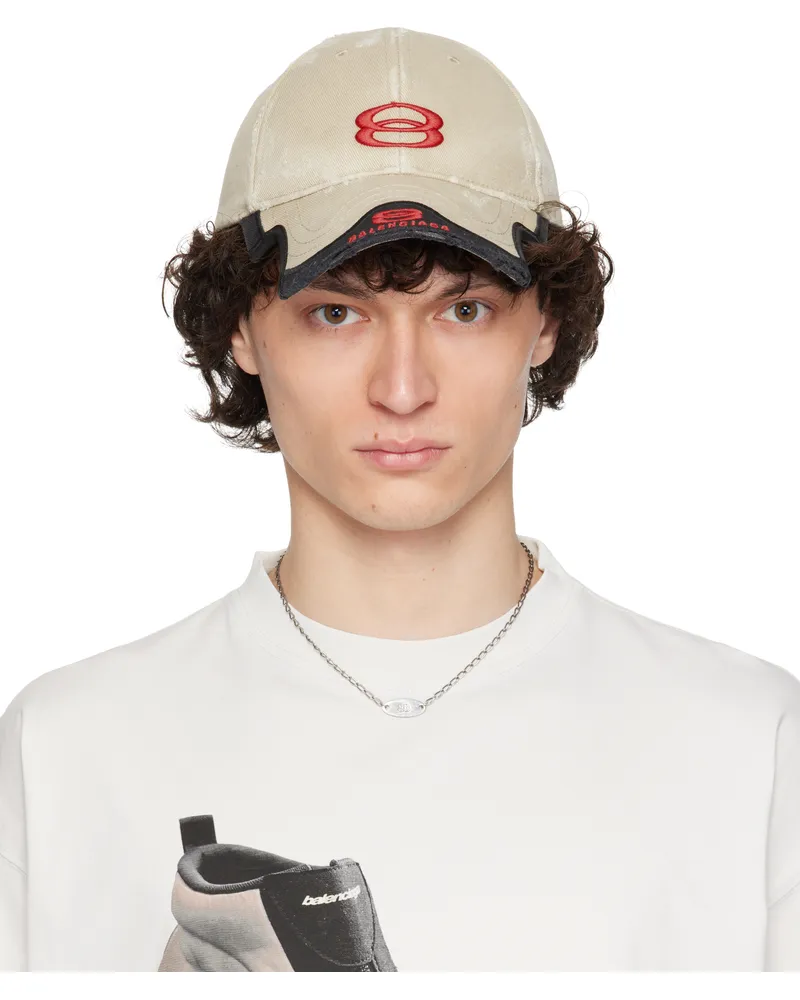 Balenciaga Beige Under Armour Edition Double Unity Cap 2874
