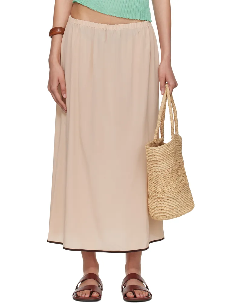 Baserange SSENSE Exclusive Pink Silk Maxi Skirt Haptic