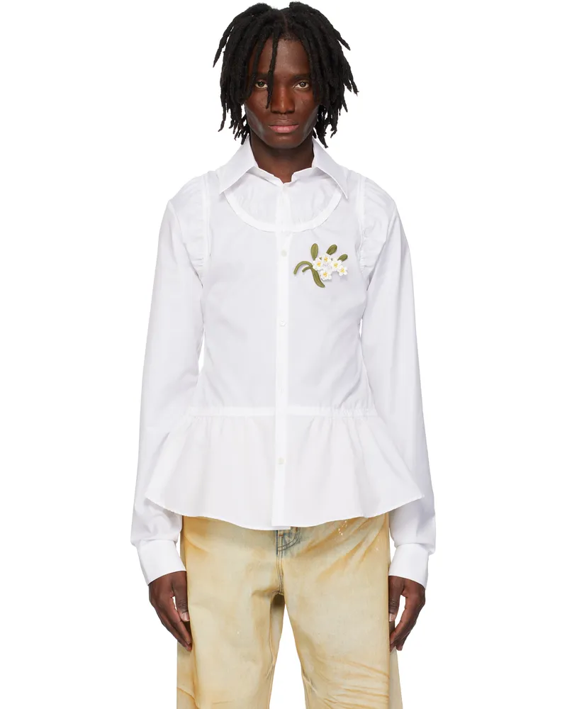 Egonlab White Poplin Top Shirt White