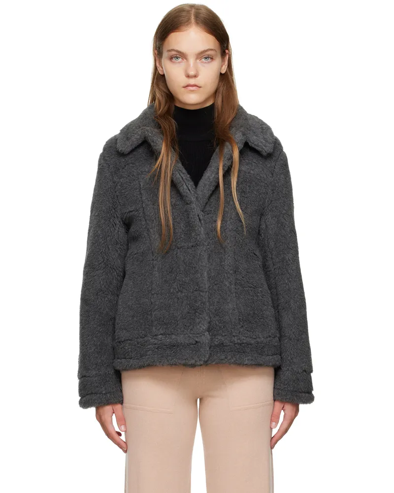 Max Mara Gray Teddino Jacket 001