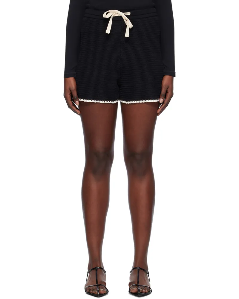 Jil Sander Black Stitching Shorts 001