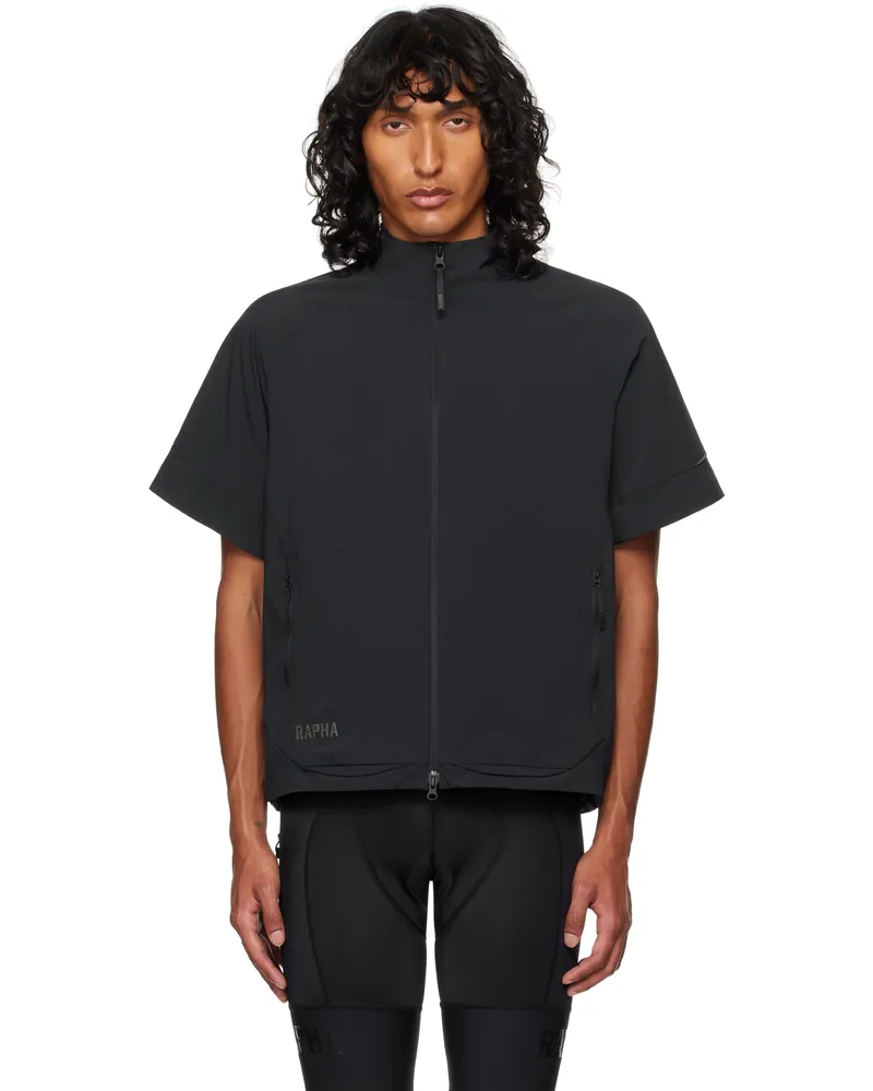 Rapha Black Insulated Short Sleeve Jersey Jacket Black