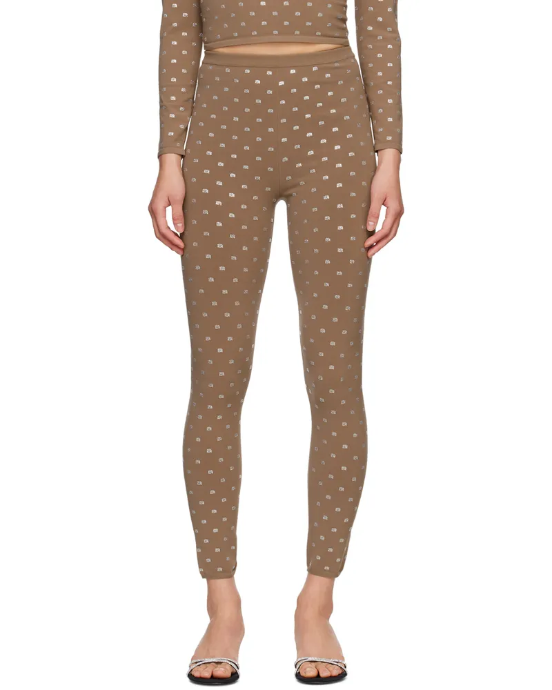Alexander Wang Taupe Hotfix Leggings 652