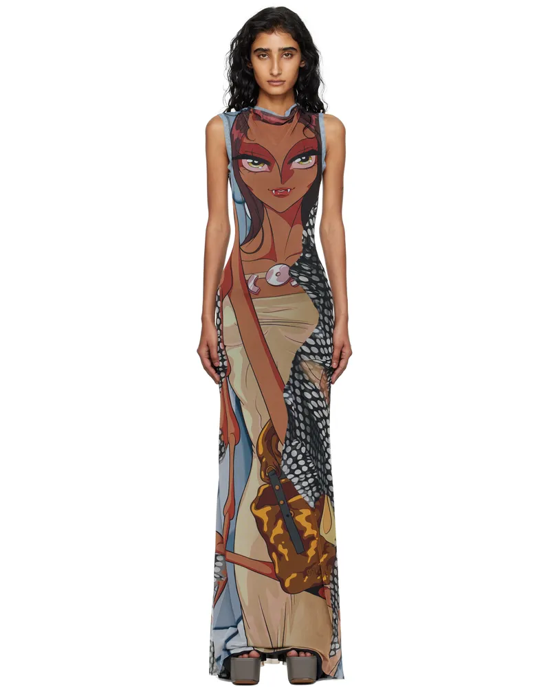 OTTOLINGER Multicolor Mesh Maxi Dress Prigry