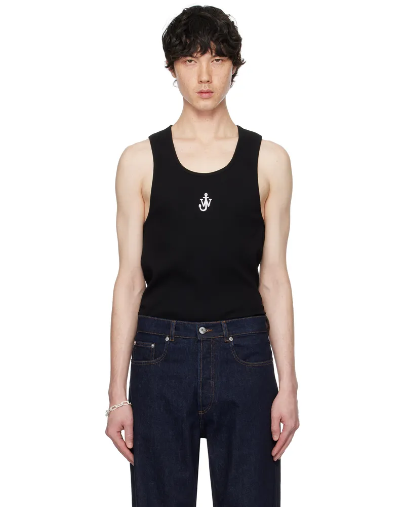 J.W.Anderson Black Anchor Logo Embroidery Tank Top 999