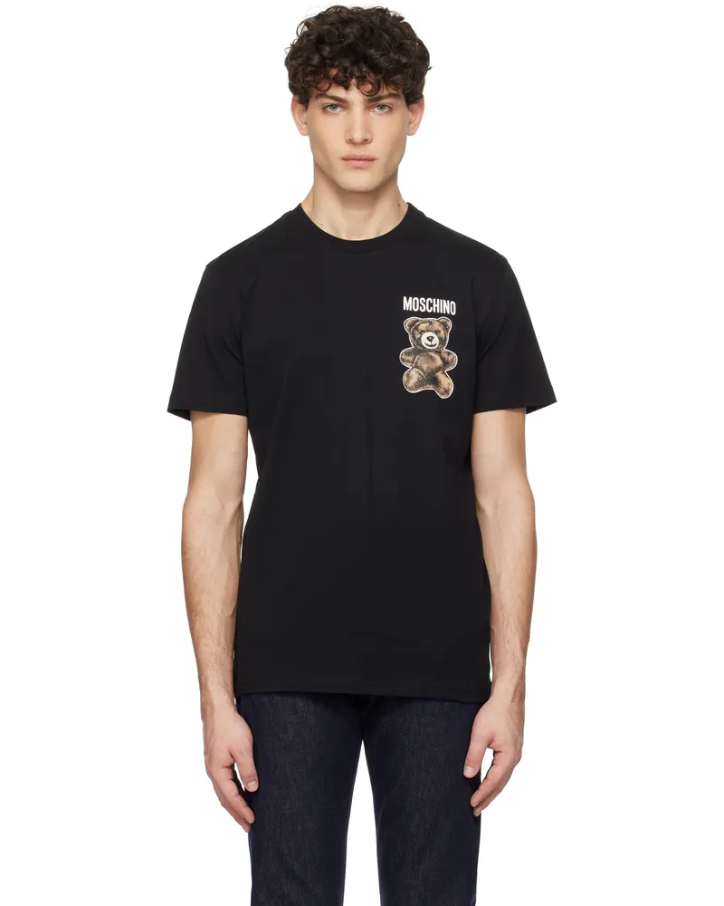 Moschino Black Teddy Bear T-shirt Multi