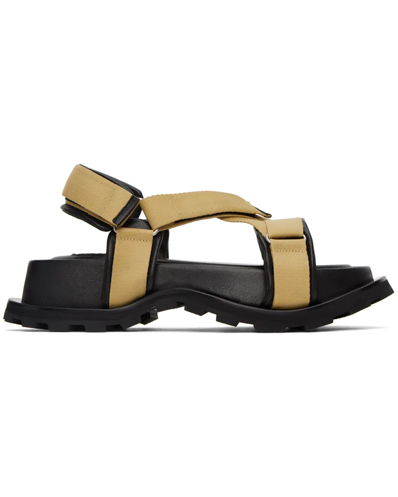 Jil Sander Beige Webbing Sandals 087