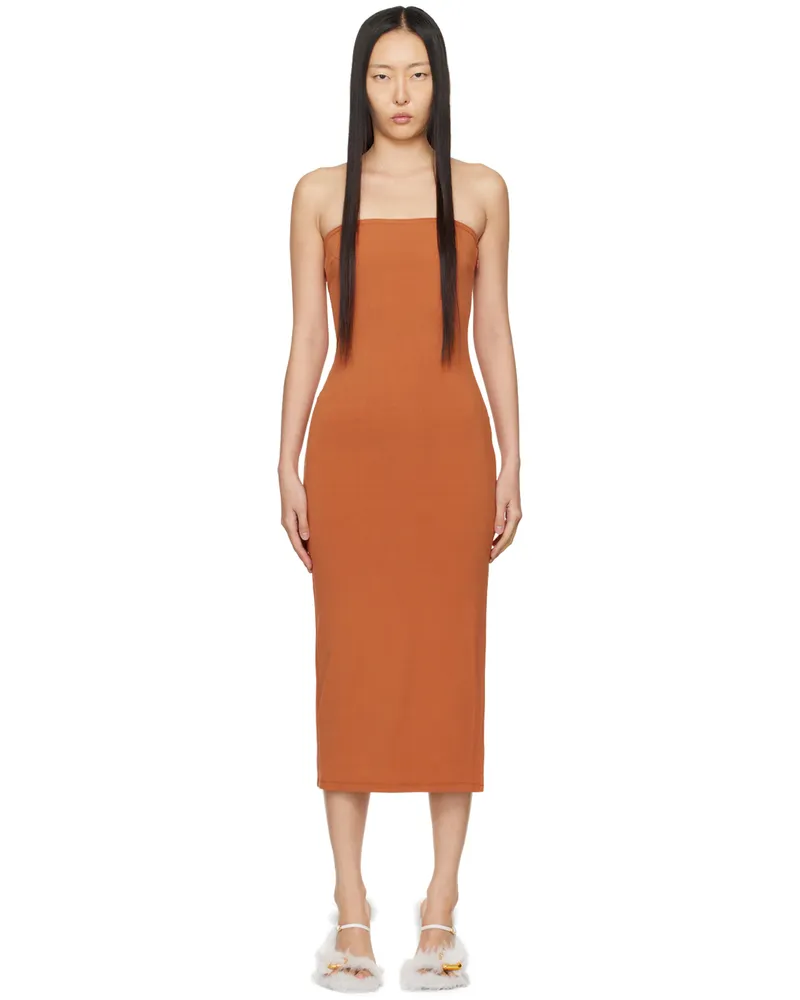 Miaou Orange Lila Midi Dress Crimson