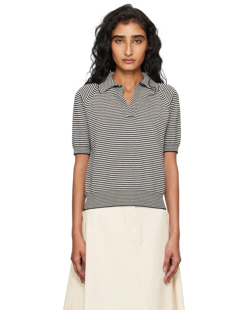 Max Mara Navy & Off-White Junior Polo 019