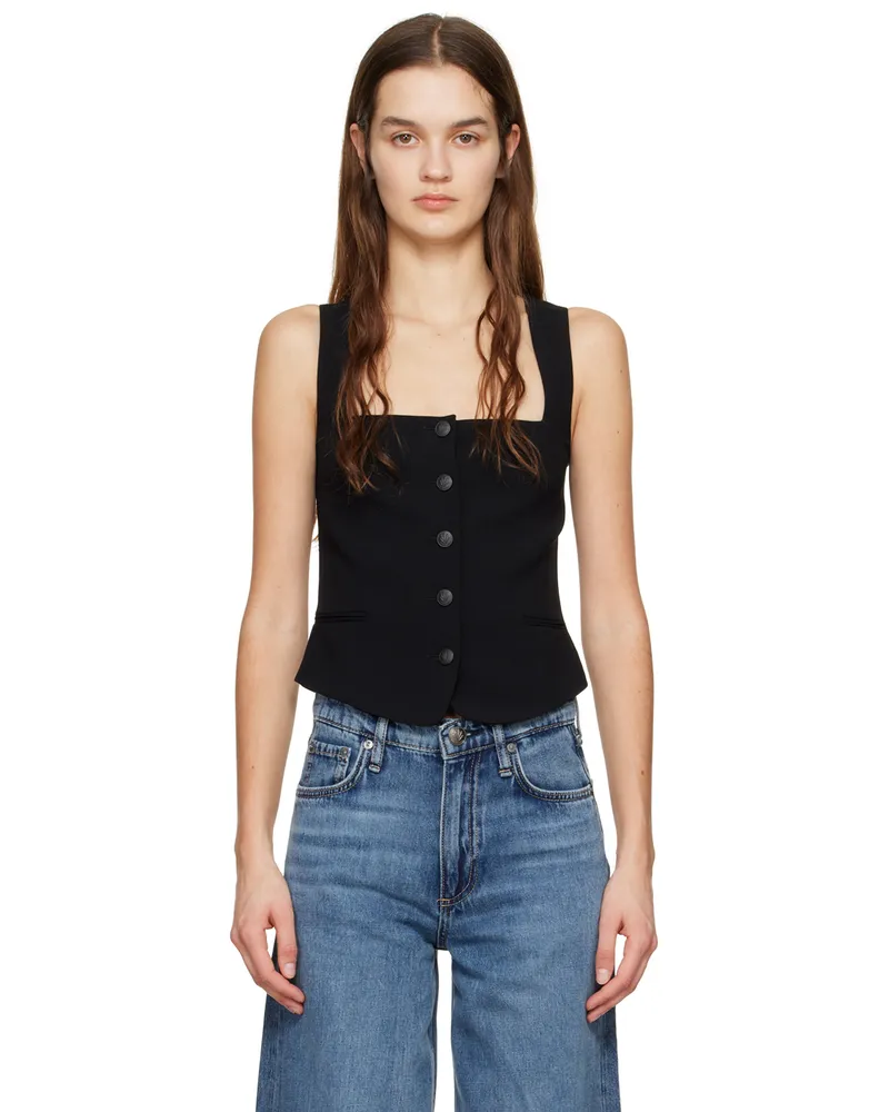 Rag & Bone Black Mariana Vest Black