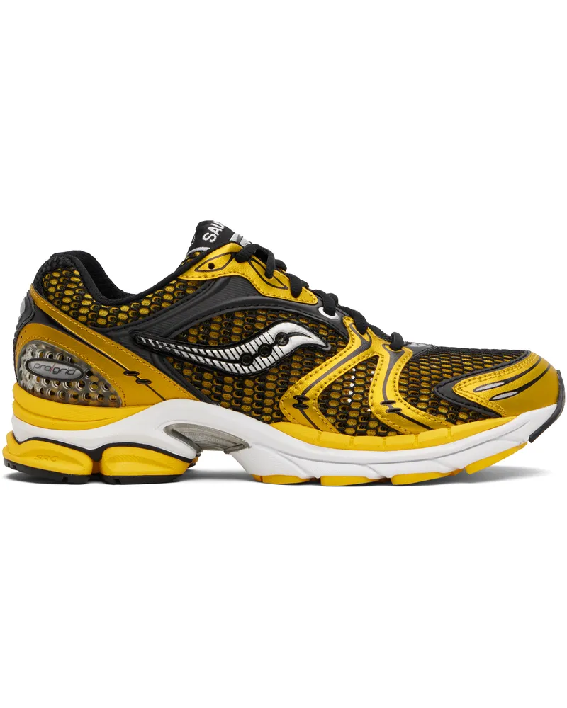 Saucony Yellow & Black ProGrid Triumph 4 Sneakers Lemon