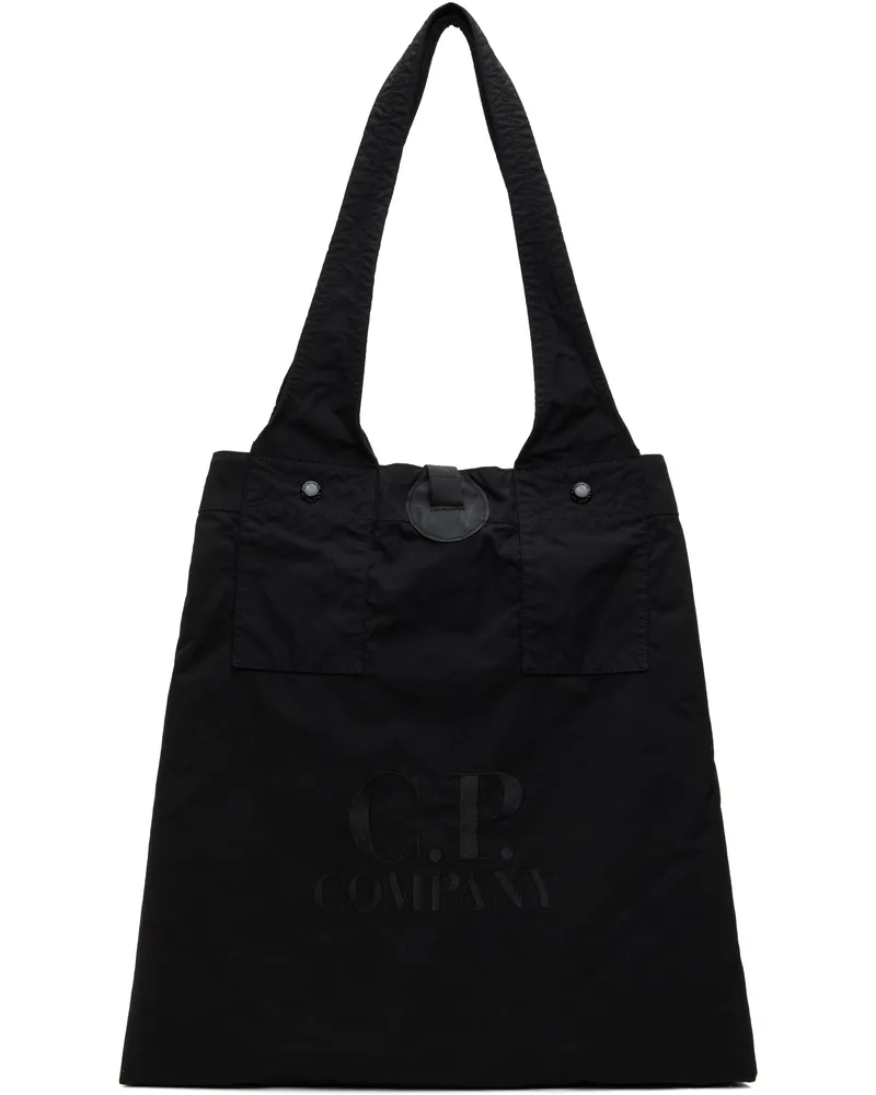 C.P. Company Black Twill Left Hand Logo Tote 999
